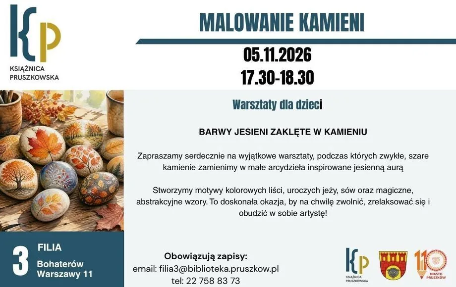 Materiał organizatora: Malowanie Kamieni w Filii nr 3