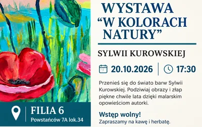 Materiał organizatora: Wystawa "W kolorach natury" Filia nr 6